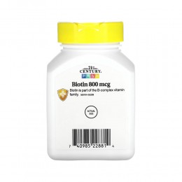 Биотин 800 мкг / Biotin 800 mcg (21st Century), 110 табл
