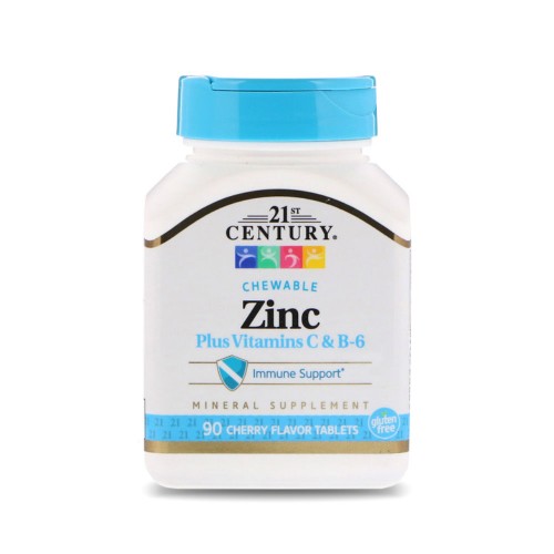Цинк + Витамин C & B-6, 21st Century (Zinc Plus Vitamin C&B-6), 90 табл в России