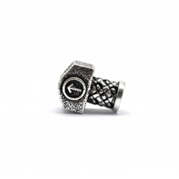 Кольцо для бороды и волос Молот с руной Тейваз, цвет серебро, 6,0 мм