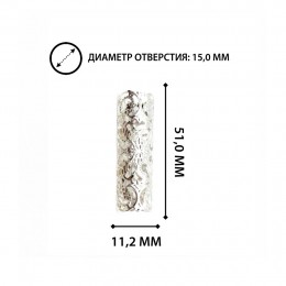 Кольцо для волос Кружевное тонкое #1, цвет серебро, 15,0 мм