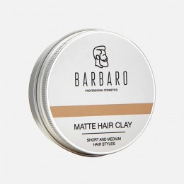 Матовая моделирующая глина для укладки волос Barbaro сильной фиксации, 100 гр