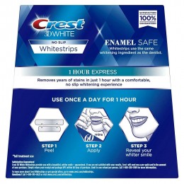 Отбеливающие полоски для зубов Crest 3D Whitestrips 1-Hour Express, курс 7 дней