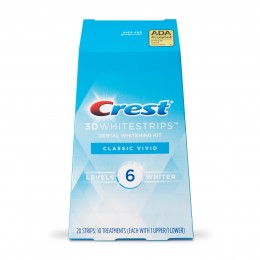 Отбеливающие полоски для зубов Crest 3D Whitestrips Classic Vivid 6 LEVELS WHITER, курс 10 дней