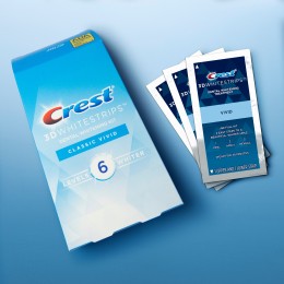 Отбеливающие полоски для зубов Crest 3D Whitestrips Classic Vivid 6 LEVELS WHITER, курс 10 дней
