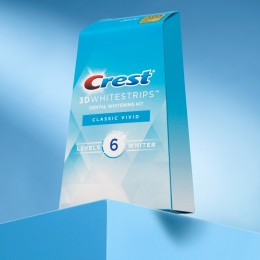 Отбеливающие полоски для зубов Crest 3D Whitestrips Classic Vivid 6 LEVELS WHITER, курс 10 дней