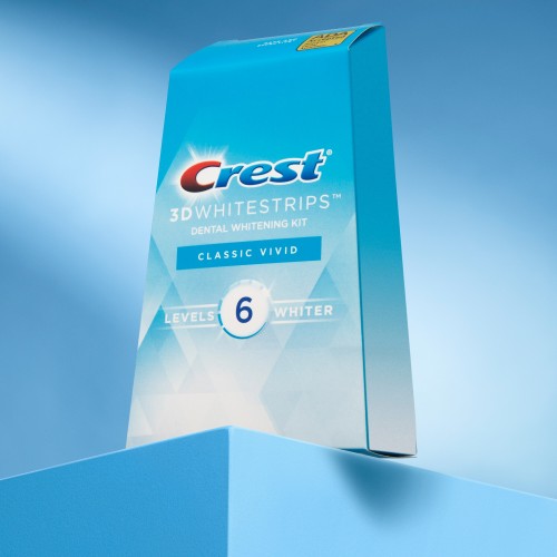 Отбеливающие полоски для зубов Crest 3D Whitestrips Classic Vivid 6 LEVELS WHITER, курс 10 дней в России