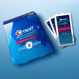 Отбеливающие полоски для зубов Crest 3D Whitestrips Glamorous White, курс 14 дней