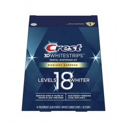 Отбеливающие полоски для зубов Crest 3D Whitestrips Radiant Express, курс 14 дней