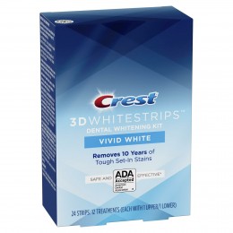 Отбеливающие полоски для зубов Crest 3D Whitestrips Vivid White, курс 12 дней