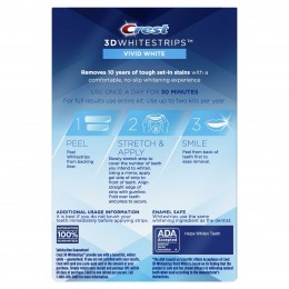 Отбеливающие полоски для зубов Crest 3D Whitestrips Vivid White, курс 12 дней
