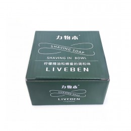 Мыло для бритья Liveben Premium Shaving Soap, яркий цитрус, 170 гр
