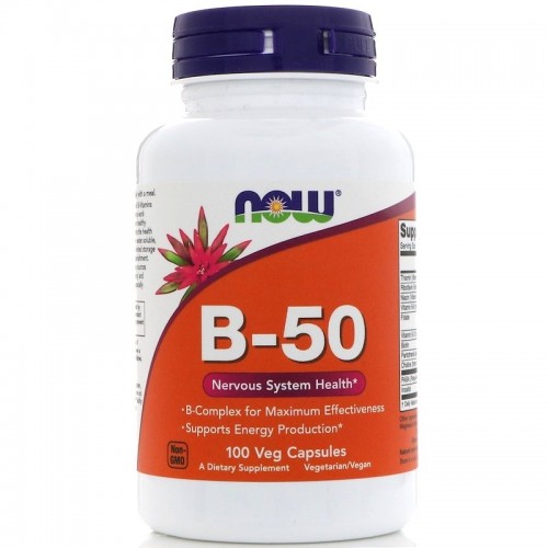 Комплекс витаминов B-50, Now Foods, 100 капсул в России