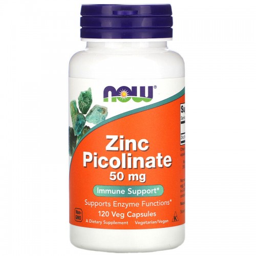 Цинк Пиколинат Now Foods (Zinc Picolinate), 120 капсул в России