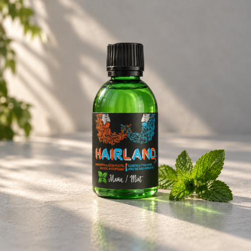 Лосьон для роста бороды и волос Hairland 5% с мятой, 60 мл в России