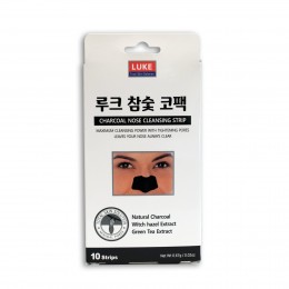 Очищающие полоски от черных точек с углём Luke Charcoal Nose Cleansing Strips 10 шт