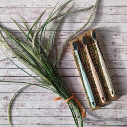 Зубная щетка Kinepin, эко из пшеничной соломы с щетиной из бамбукового угля